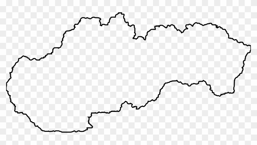Lips Outline Png , Png Download - Slovakia Map Black And White Clipart #5731605