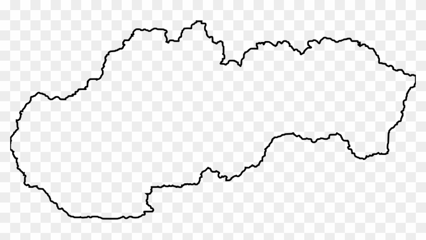 Lips Outline Png , Png Download - Slovakia Map Black And White Clipart