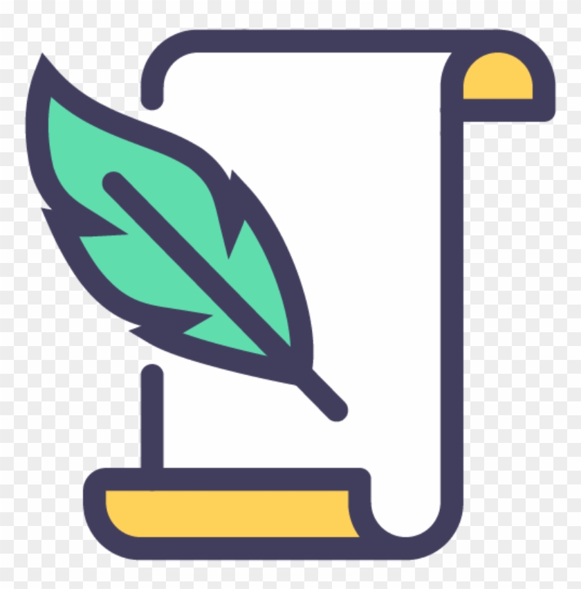 Feather Pen Paper Clipart , Png Download - Paper And Feather Icon Transparent Png