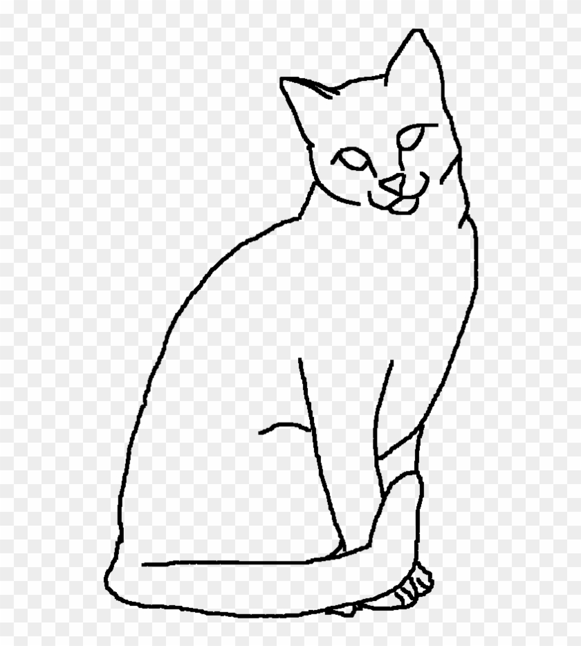 Beautiful Outline Drawing Of A Sitting Cat This Month - Drawing Outlines Cat Clipart #5731693