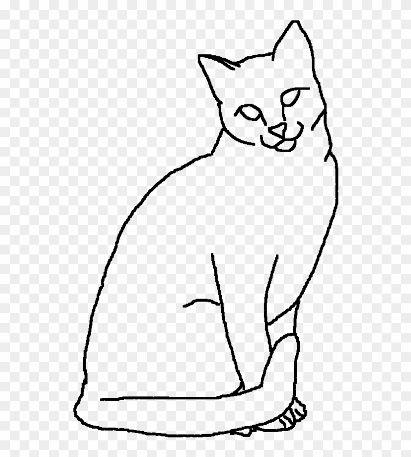 Beautiful Outline Drawing Of A Sitting Cat This Month - Drawing Outlines Cat Clipart