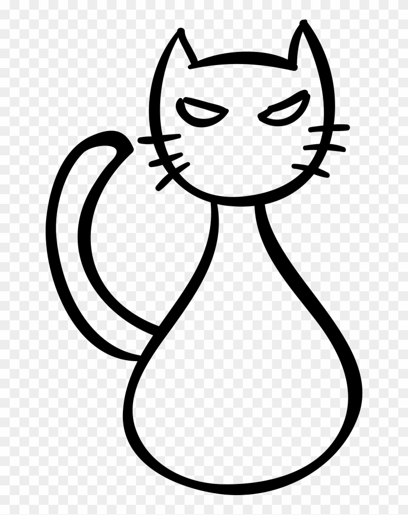 Cat Outline Comments - Hello Kitty En Avion Clipart