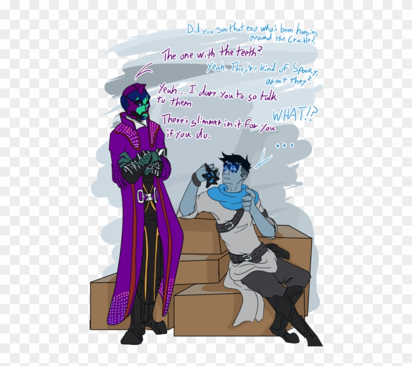 Two Warlocks Make A Bet Over Talking To The Spooky - Cartoon Clipart #5732459