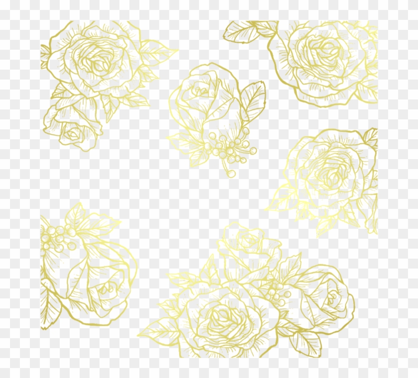 #roses #gold #overlay - Doodle Clipart #5732913