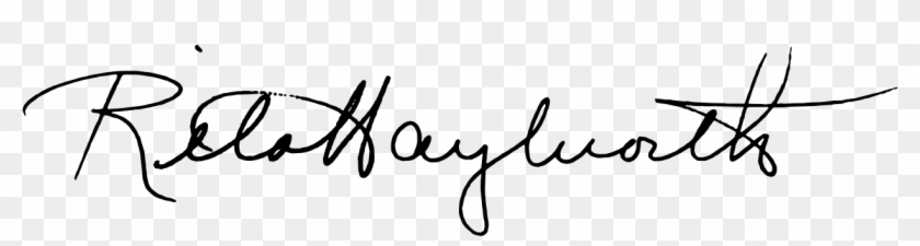 Rita Hayworth Signature Study - Rita Hayworth Signature Clipart #5734914