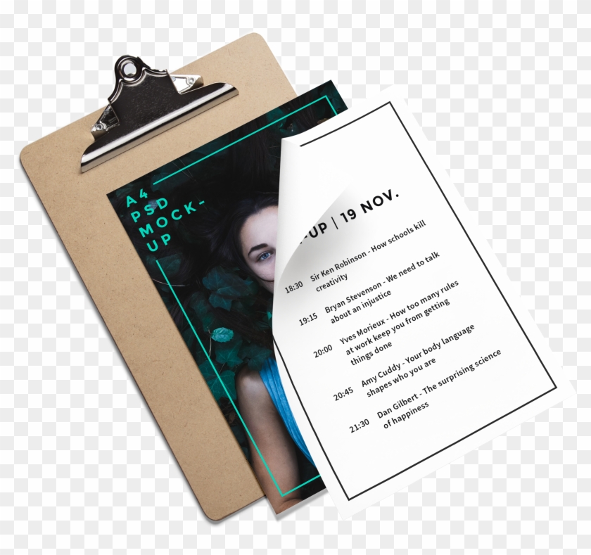 Hand Out A Professional, Durable And Stylish Brochure - A4 Paper Free Mockup Clipart #5734987