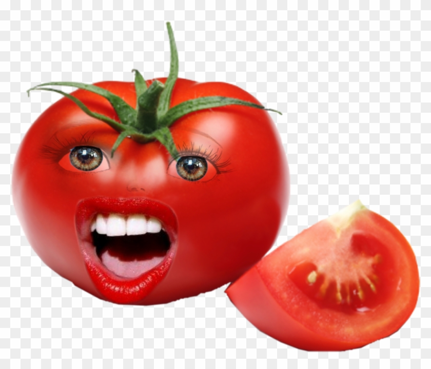 #tomato #face #screaming #vegetable - Sun Dried Tomato Png Clipart #5736003