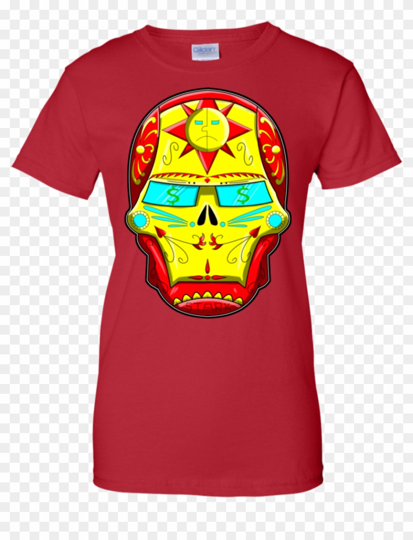 Ironman Sugar Skull Marvel Comics T Shirt & Hoodie - Iron Man Sugar Skull Clipart #5736004