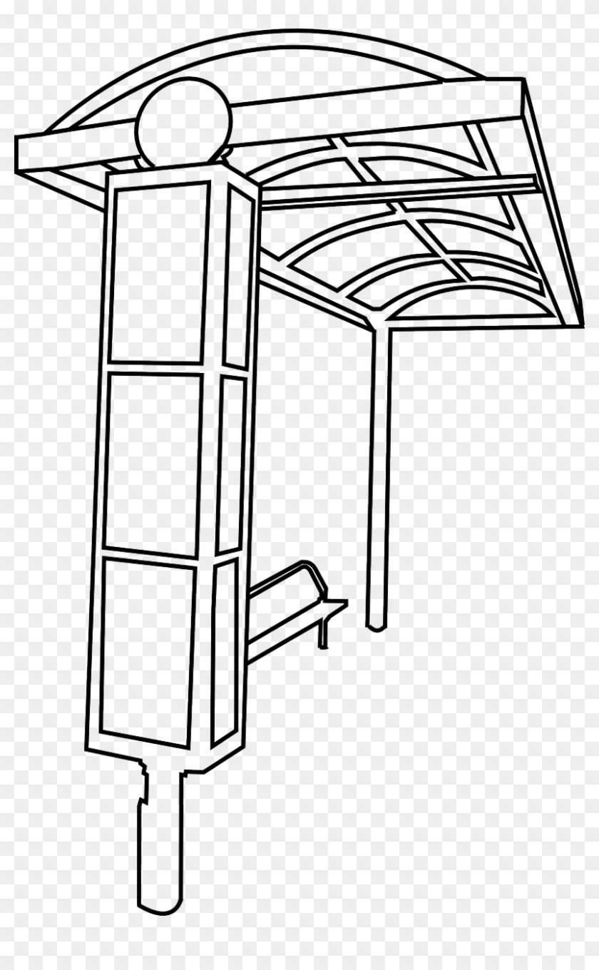 Bus Stop Public Transport Bus - Draw A Bus Stop Clipart #5736698