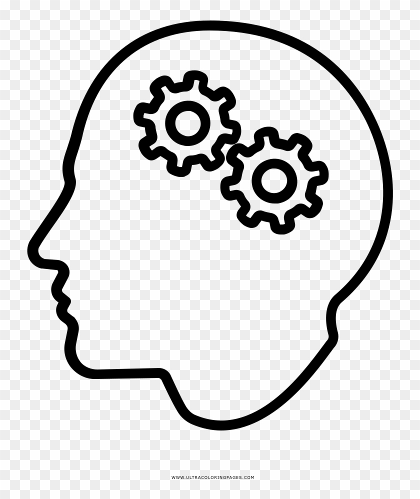 Thinking Coloring Page - Ingranaggi Icon Png Clipart