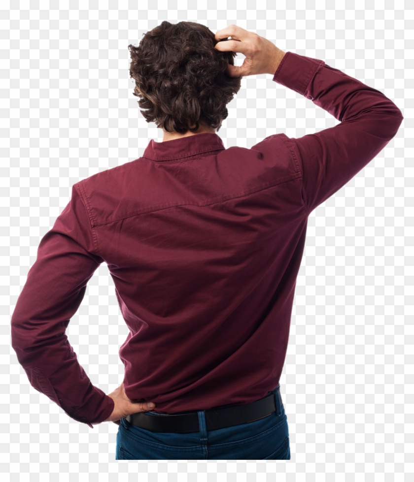 Man Thinking Png - Persona De Espaldas Png Clipart