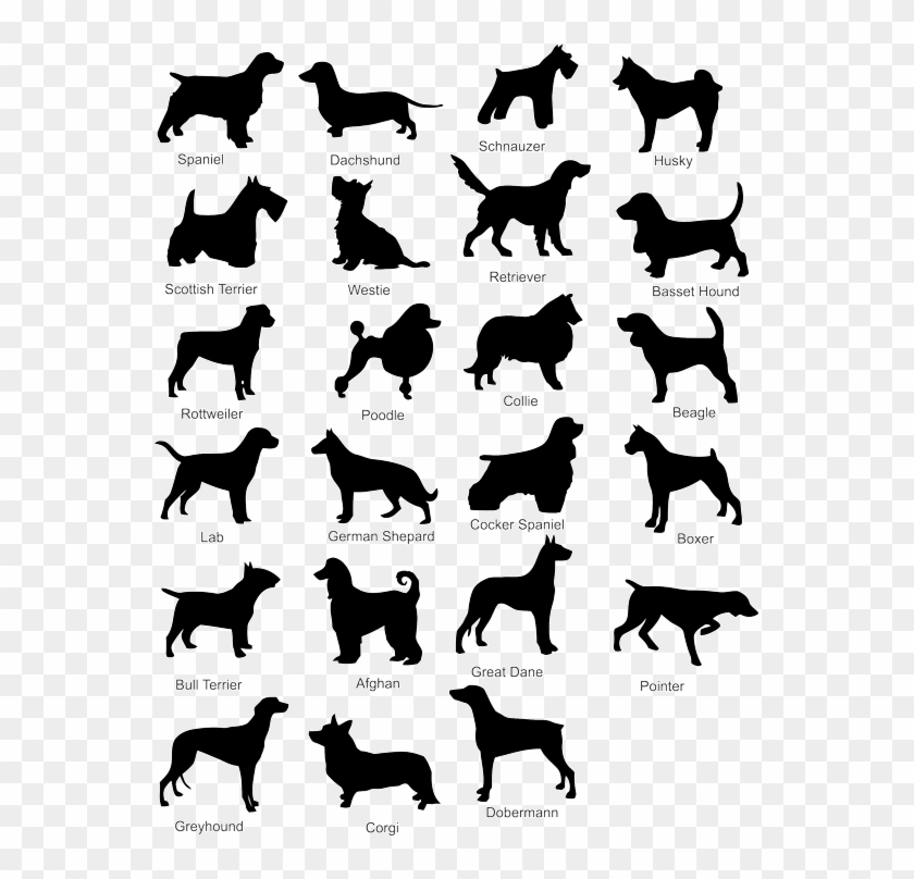 Dog Silhouette Free Download Dogs Pinterest - Dog Breeds Clipart #5738218