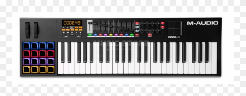 M Audio Code 49 49 Key Usb Midi Controller Black - M Audio Code 49 Black Usb Midi Controller With X Y Clipart