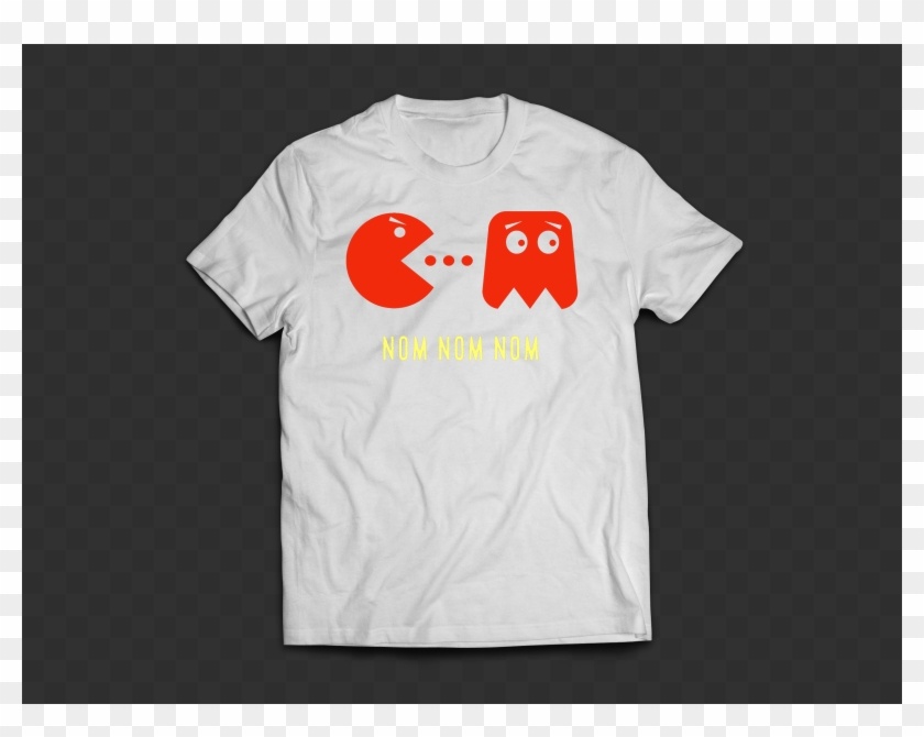 Nom Nom Nom Pac- Man Remix - T Shirt Design Kalmado Clipart