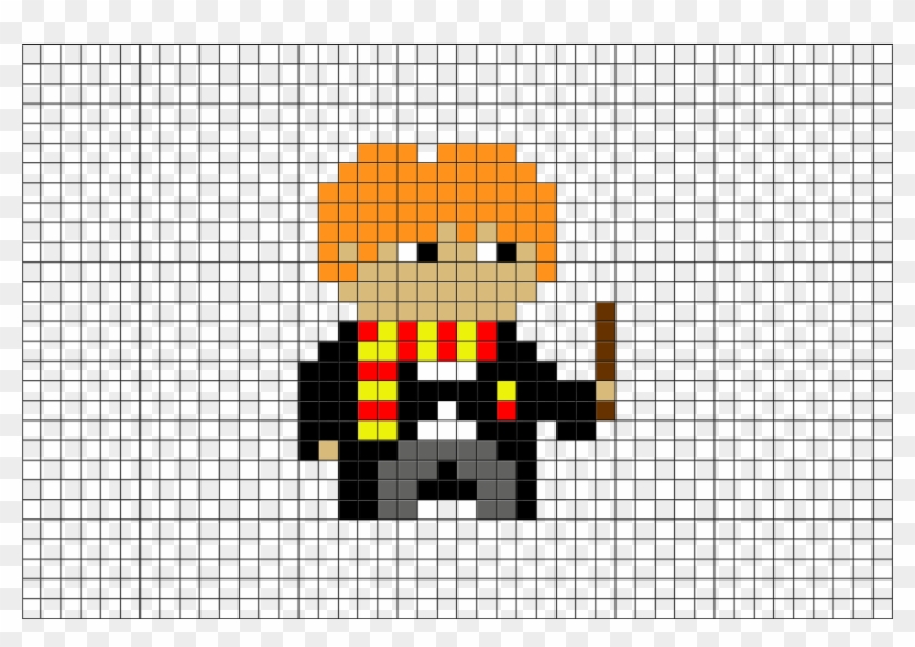 Ronald Bilius "ron" Weasley Was A Pure-blood Wizard, - Pixel Art Harry Potter Ron Clipart