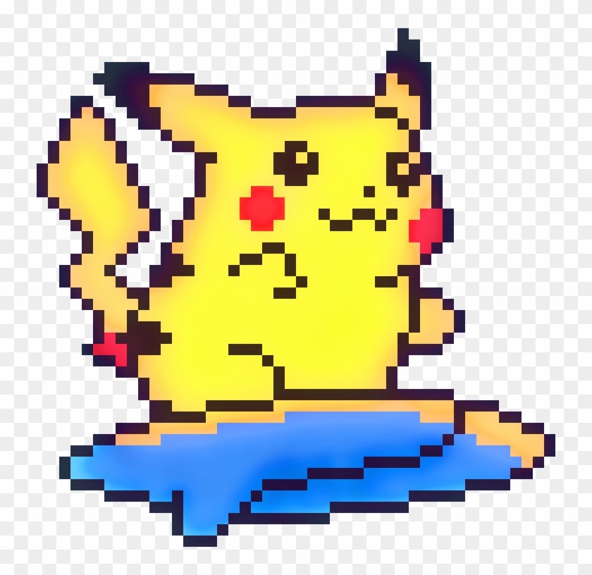 Triple Q Surfing Pikachu Minecraft Clipart Pikpng