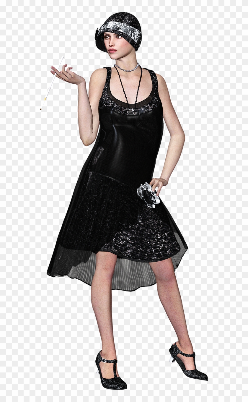 Flapper Girl Cocktail Sophistication - Flapper Girl Transparent Background Clipart #5742036