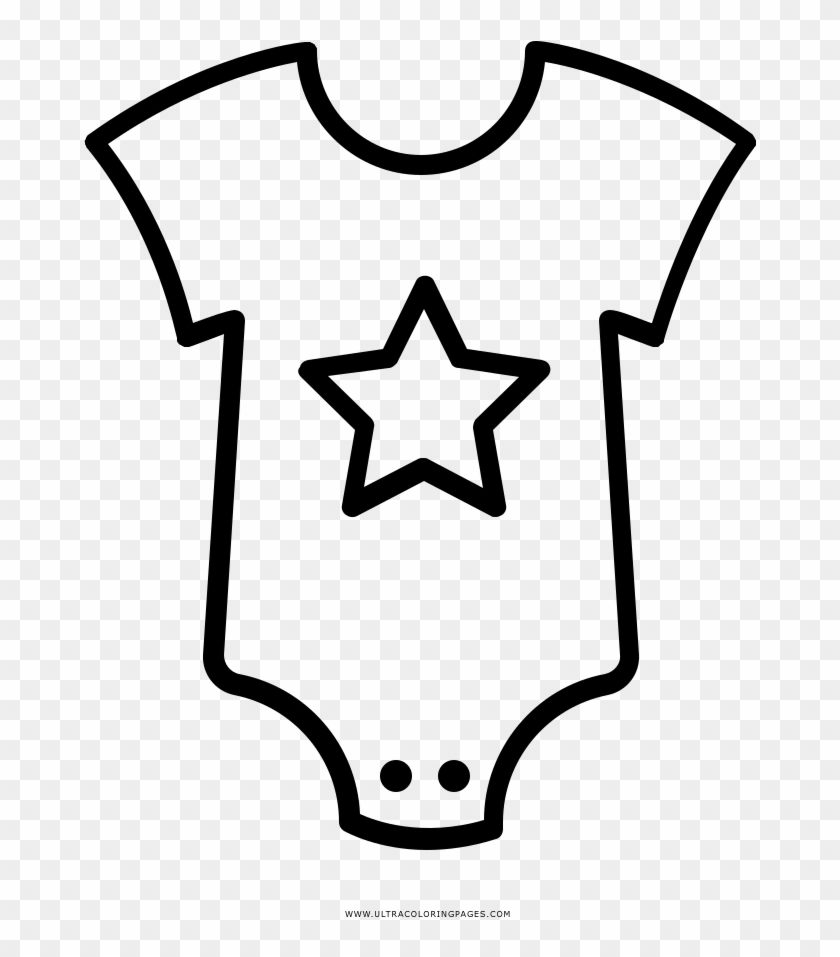 Baby Clothes Coloring Page - Ropa Para Bebe Para Colorear Clipart #5742310