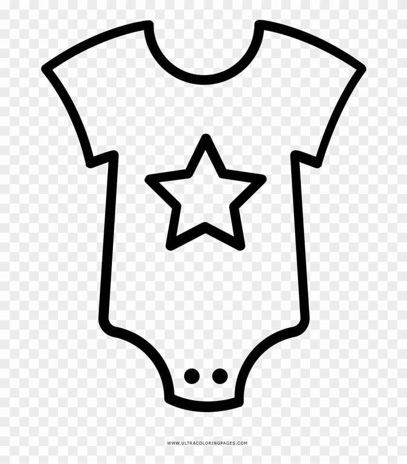Baby Clothes Coloring Page - Ropa Para Bebe Para Colorear Clipart