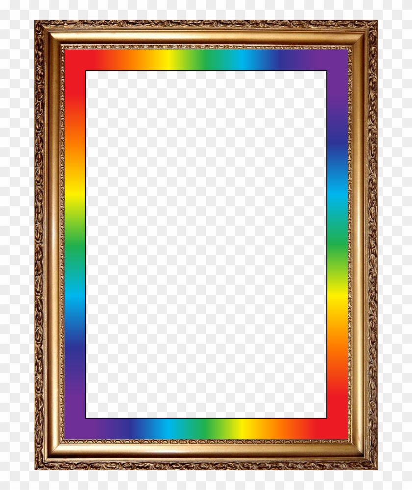 Резултат С Изображение За Rainbow Frames And Borders - Empty Photo Frame Png Clipart
