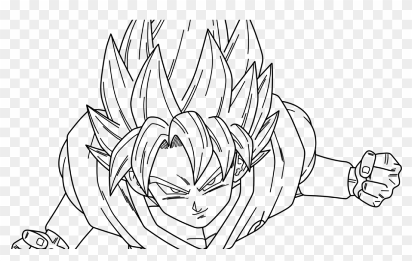 Coloring Pages Goku Jane Baker Pinterest Dbz And Imposing - Dragon Ball Super Black Drawing Clipart #5743055