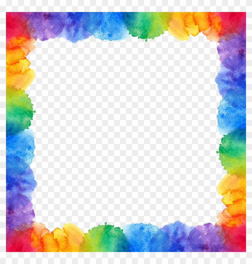 Rainbow Border Png - Rainbow Frame Transparent Clipart #5743223