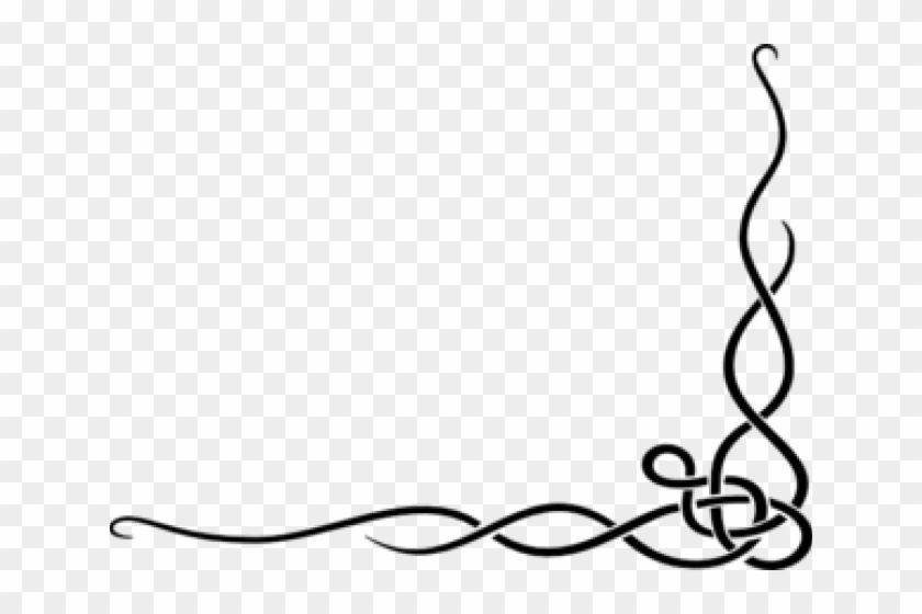 Black Swirls , Png Download - Simple Border Design For A4 Size Paper Clipart #5743779