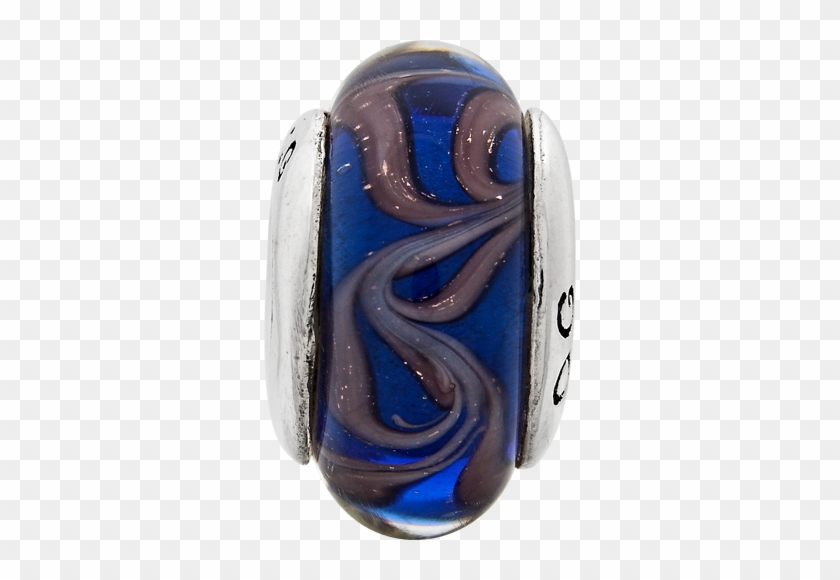 925 Sterling Silver Charm For Bracelet Blue/brown Swirl - Opal Clipart