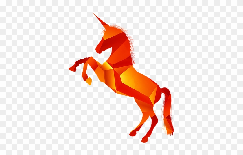 Unicorn Orange Pink Horse Flower Florist Narwhal - Silhouette Fairy Tale Png Clipart #5744234