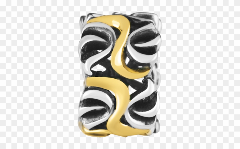 Michael Hill 10ct Yellow Gold & Sterling Silver Swirl - Basic Pump Clipart