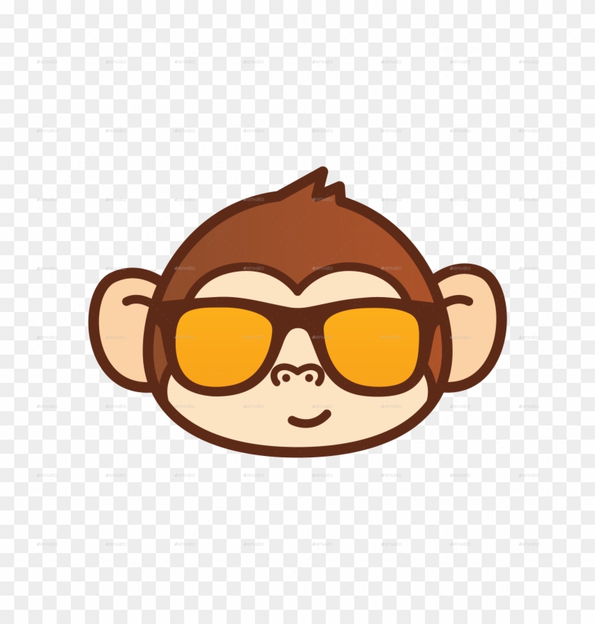 Cute Monkey Face Cartoon , Png - Cute Monkey Face Cartoon Clipart #5744437