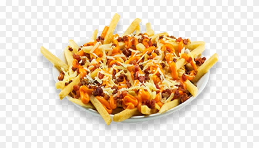 Batata Frita - Batata Frita Com Cheddar E Bacon Png Clipart