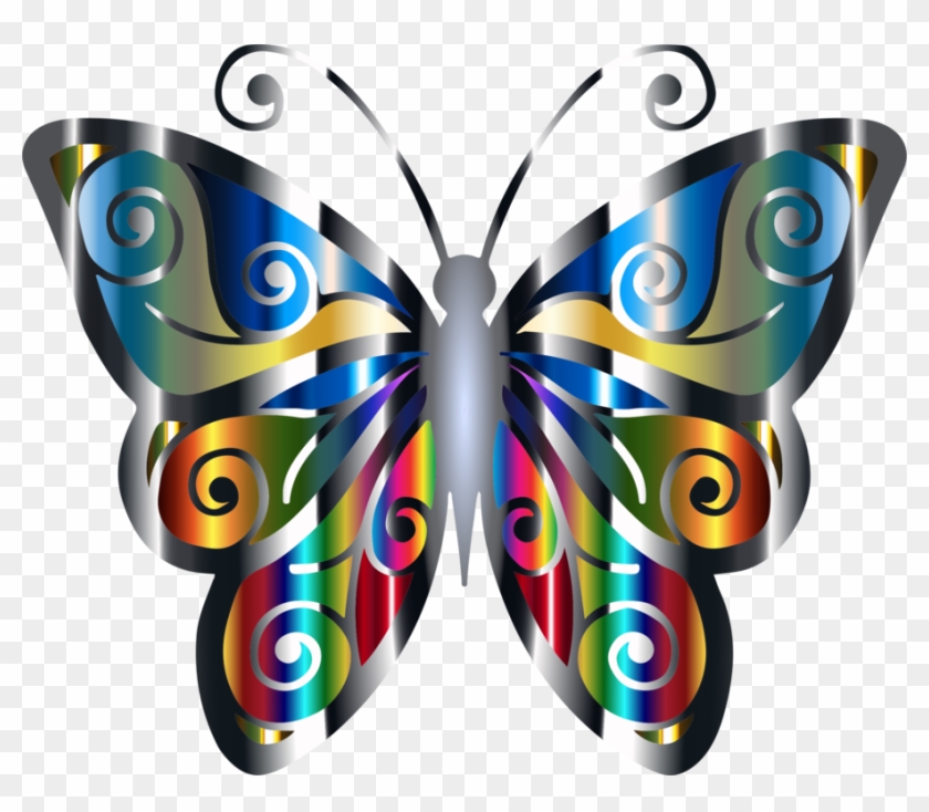 Butterfly Computer Icons Rhetenor Blue Morpho Iridescence - Gambar Kupu Kupu Warna Clipart #5745073