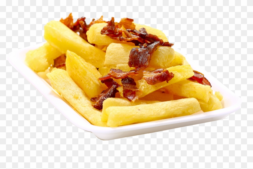 Batata Frita, Queijo E Cebolinha - Porção Aipim Com Bacon Png Clipart