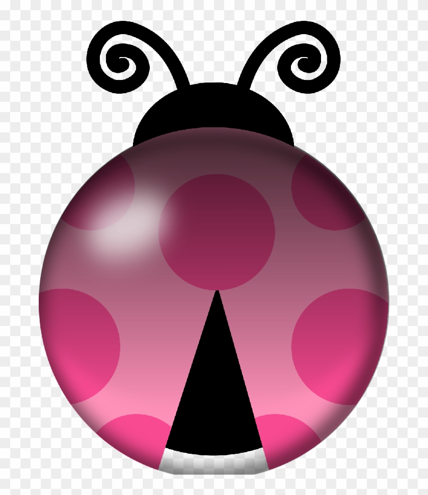 #glass #glossy #ladybug #pink #bug #insect #cute #scrapbooking - Vaquita De San Antonio Dibujo Clipart #5745423