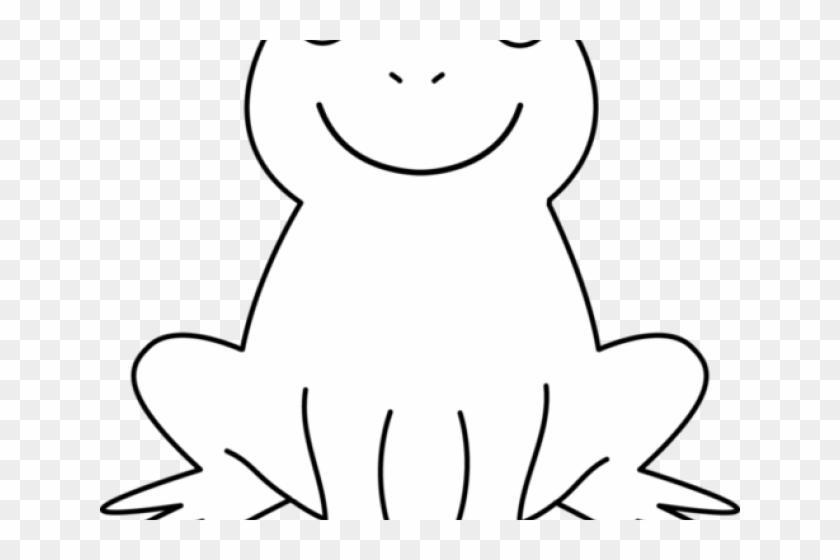 Frog Cartoon Outline - Coloring Book Clipart