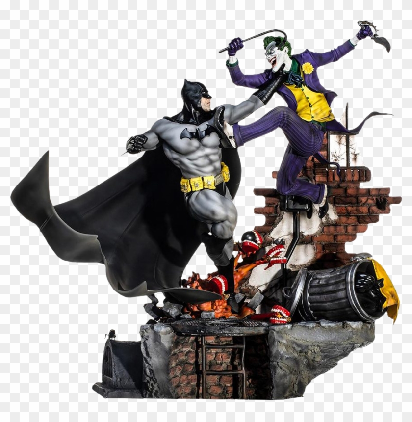 Batman Vs Joker 1/6th Scale Battle Diorama Statue By - Batman Vs Joker Statue Clipart #5745682