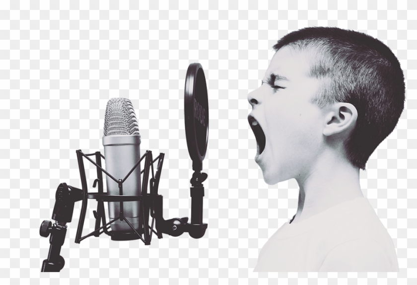 Singer Vector Singing Boy - Voice Over Clipart