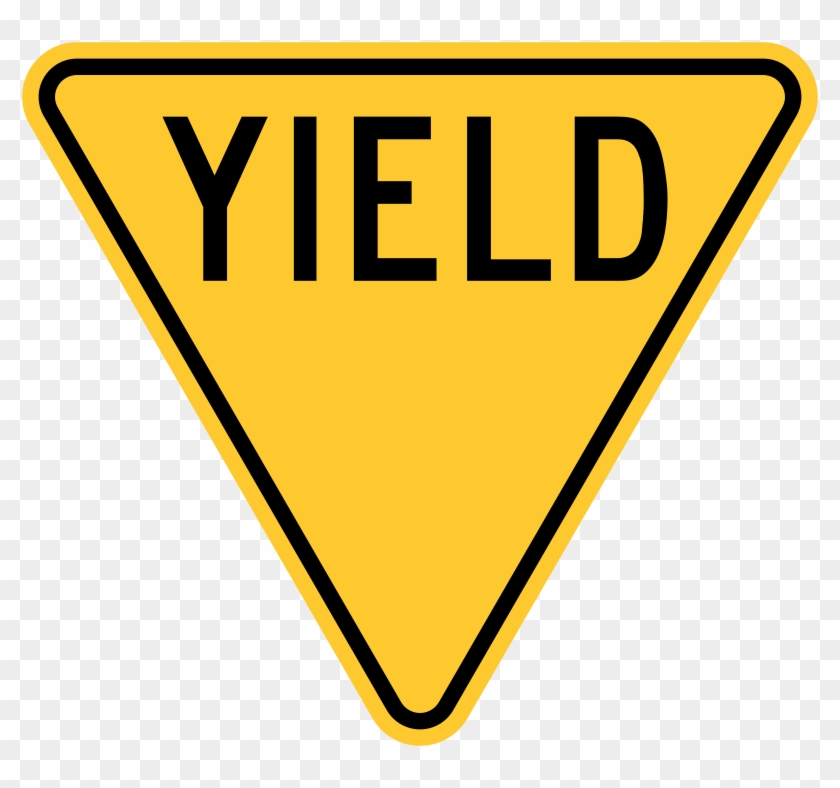 Yellow Yield Sign - Yield Sign Transparent Background Clipart #5747869