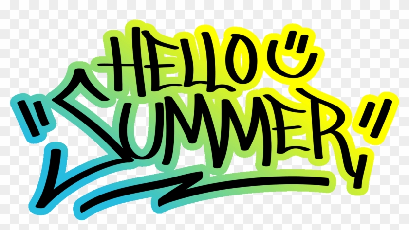 Sticker Graffiti Hello Summer Ambiance Sticker Col - Graffiti Sticker Png Clipart #5748069