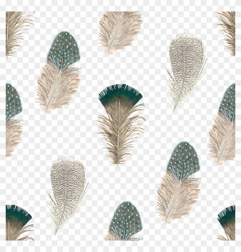 Peacock Feather Watercolor Decorative Illustration - White Pine Clipart #5748643