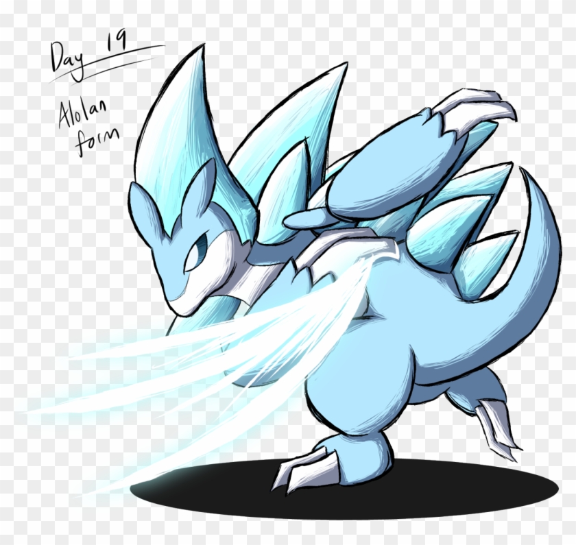 Art Scribbles Alolan Sandslash Pokecember Alolan Pokemon - Cartoon Clipart