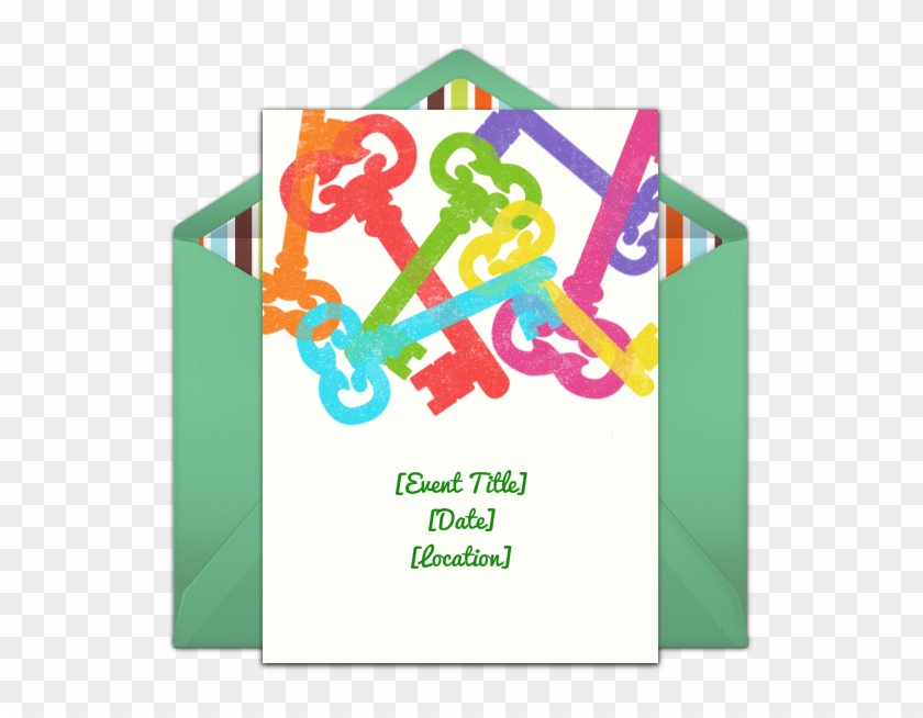 Customizable House Keys Online Invitations - Greeting Card Clipart