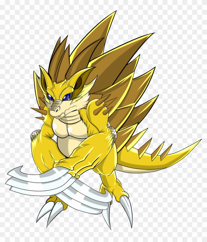 #pokemonletsgo #pokemonrmk 027 Sandslash With Subspecies - Cartoon Clipart #5749385