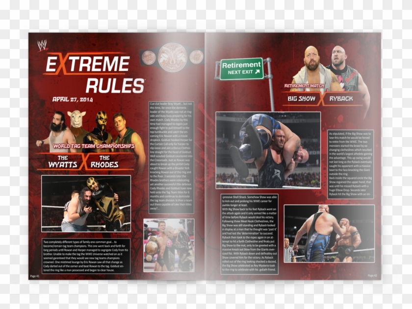 Be Sure Not To Miss May's Edition Of Wwe Magazine Featuring - Wwe Extreme Rules Clipart