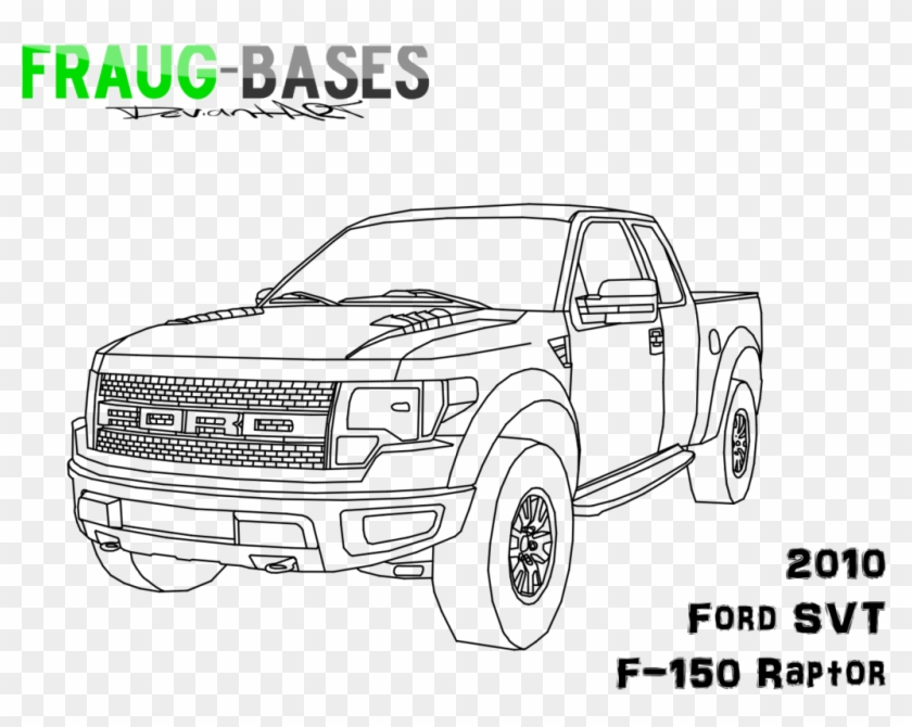 Clipart Free Download Drawn Truck Raptor Pencil And - Ford F 150 Raptor Drawing - Png Download