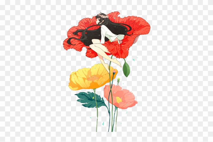 Http - //i - Imgur - Com/pvhyogj - Anime Girl Flowers Render Clipart #5750601