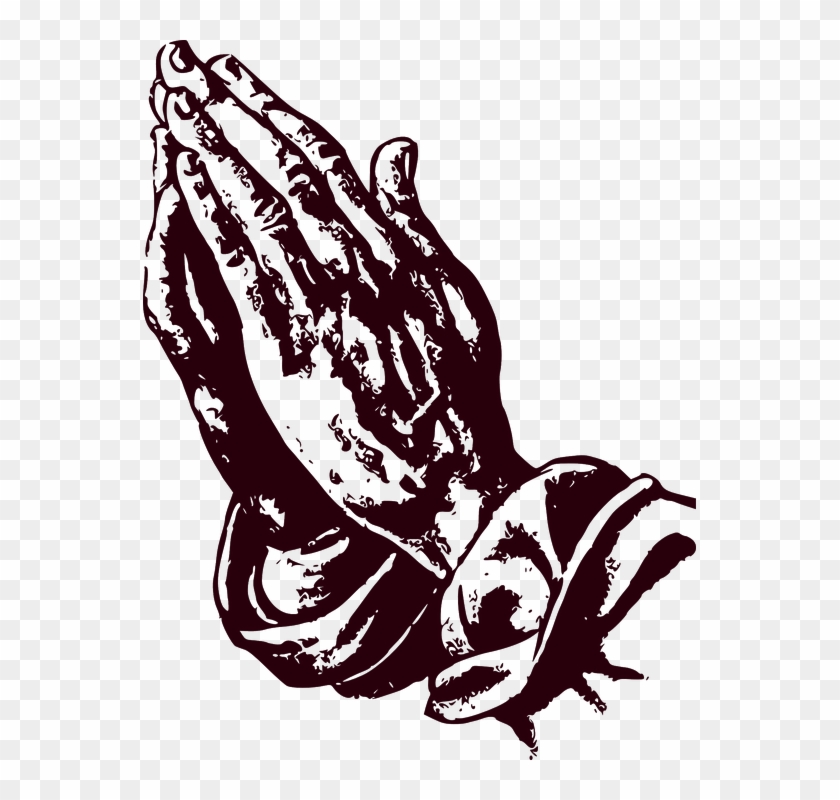 Pray Clipart Prayer Line - Png Praying Hands Transparent Png #5751786