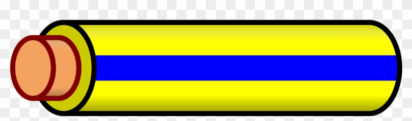 Wire Yellow Blue Stripe - Yellow Wire Red Stripe Clipart #5752009