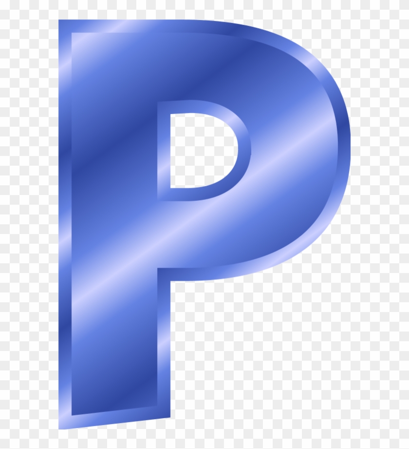 Alphabet Letter P - Letter P Color Blue Clipart